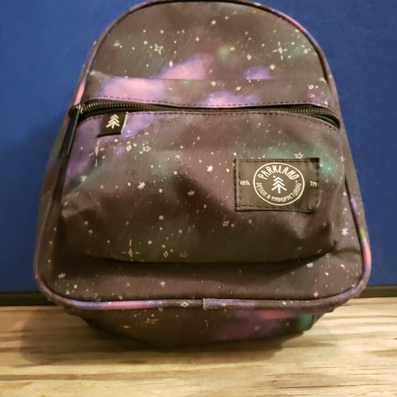 Mini Backpack PARKLAND space sky design black purple green cooler material linin - Picture 6 of 11
